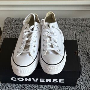 Converse All-Star White Canvas Sneakers (Gently worn)